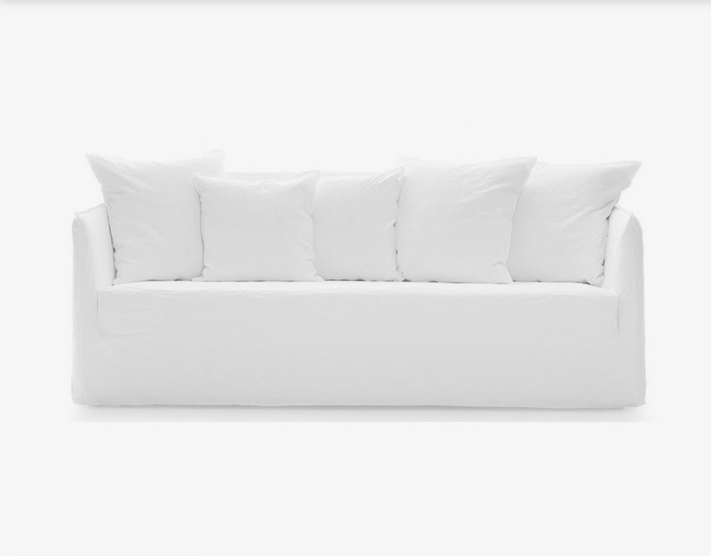 hvid 3 personers sofa